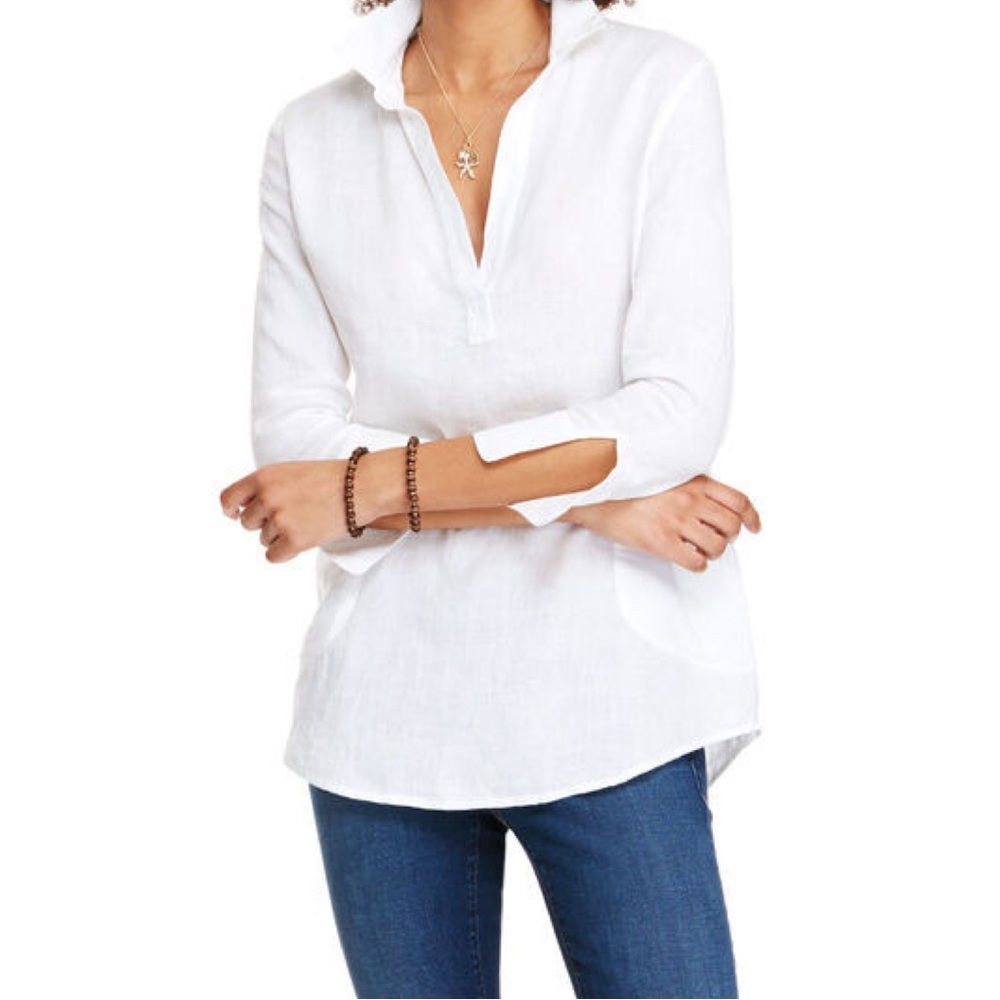 Vineyard Vines Lucaya 3/4 Sleeve Linen Blend Tunic